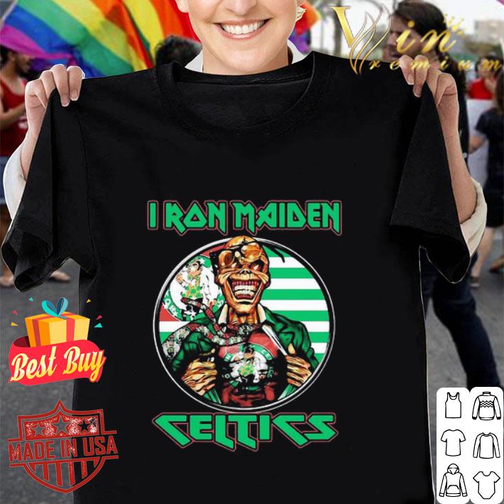 Iron Maiden Boston Celtics American Flag 4th Of July shirt