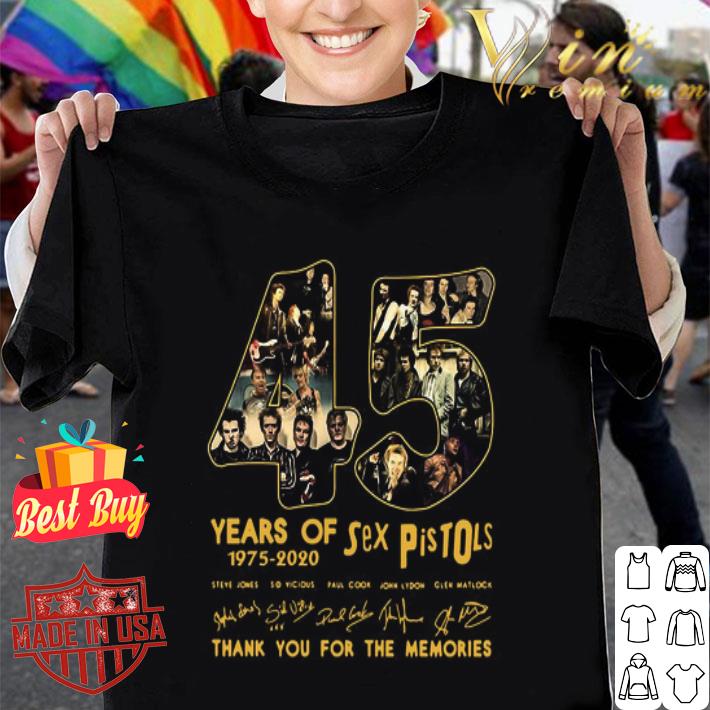 45 Years Of Sex Pistols Band 1975-2020 Signatures shirt