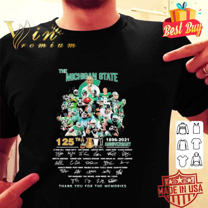 The Michigan State Spartans 125th Anniversary 1896-2021 Signatures shirt
