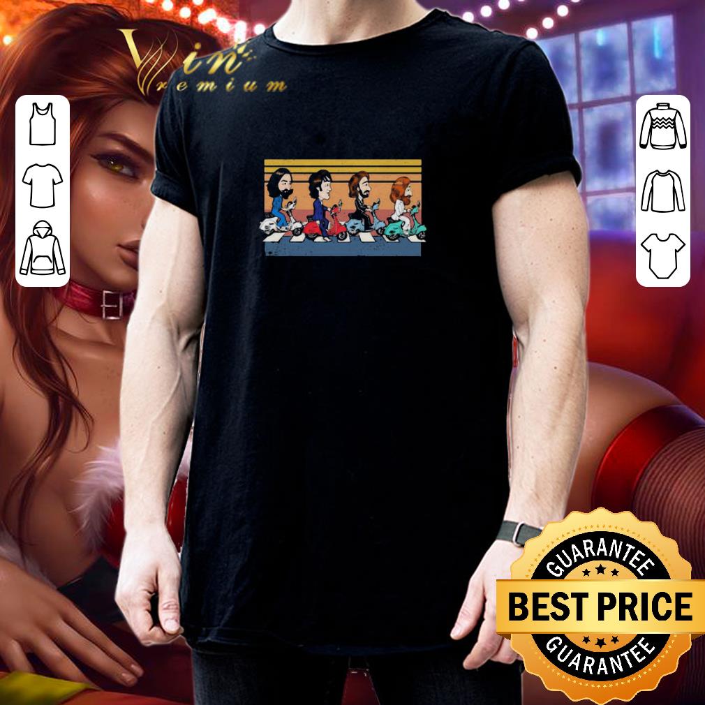 The Beatles Cartoon Drive Motorcycle Abbey Road Vintage shirt 3