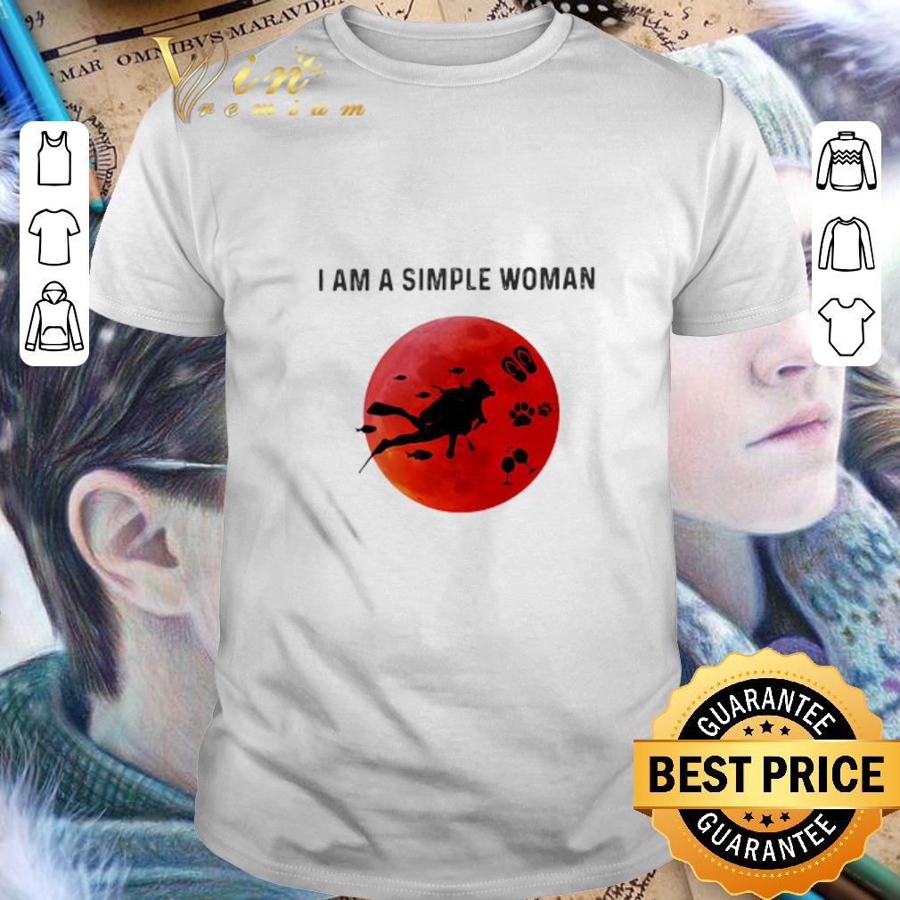 I Am A Simple Woman Skiing Paw Wine Sunset shirt 6