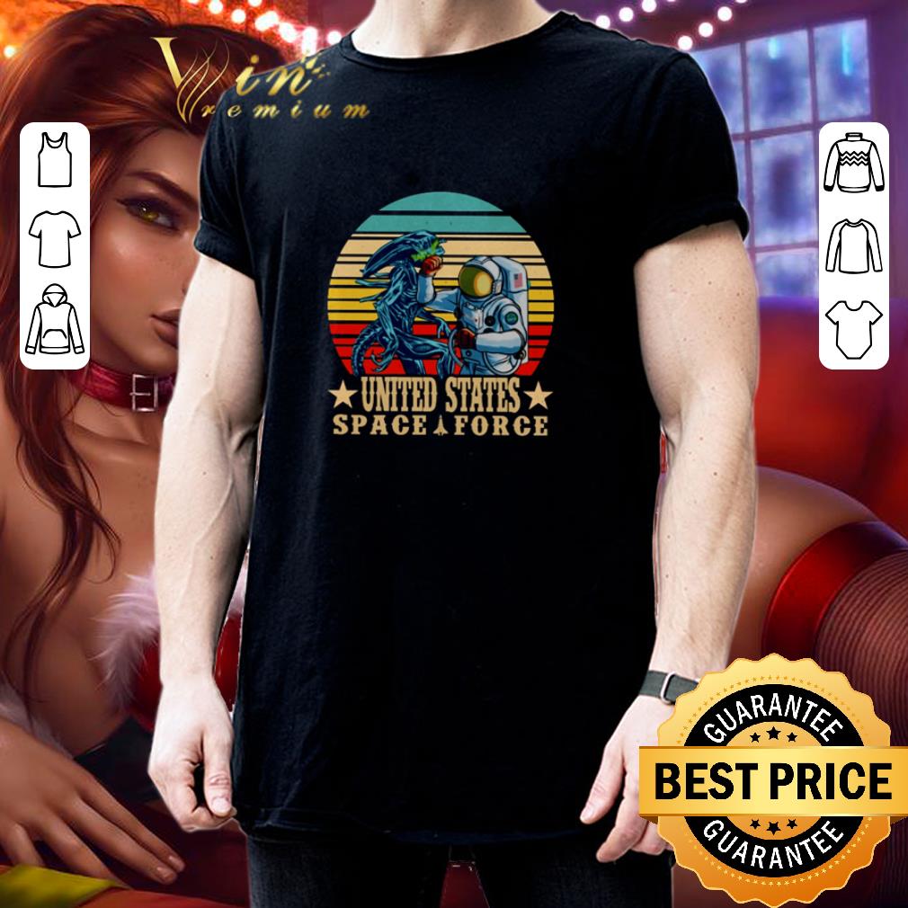Vintage Astronaut punch Alien United States Space Force shirt 3