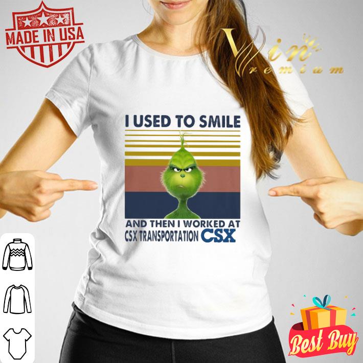 Grinch I Used To Smile And Then I Worked At CSX Transportation Vintage shirt