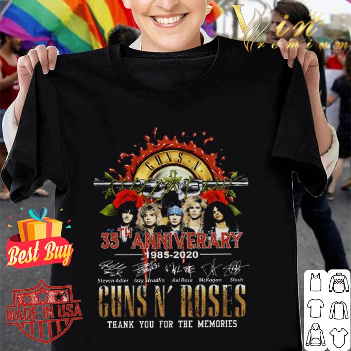 Guns N Roses 35th Anniversary 1985–2020 Members Signatures shirt
