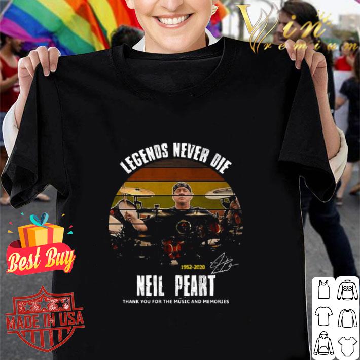 Legends Never Die 1952-2020 Neil Peart Drumer Signature shirt