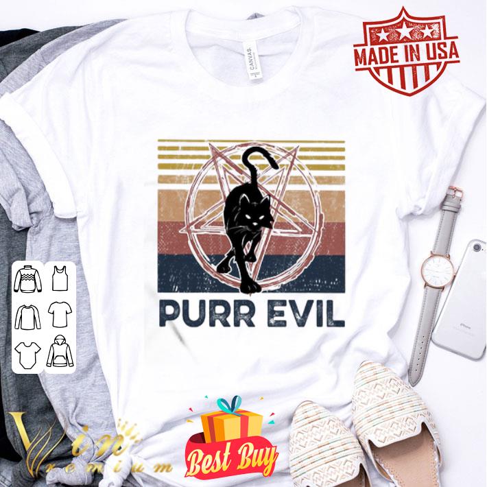Satan Black Cat Purr Evil Vintage shirt