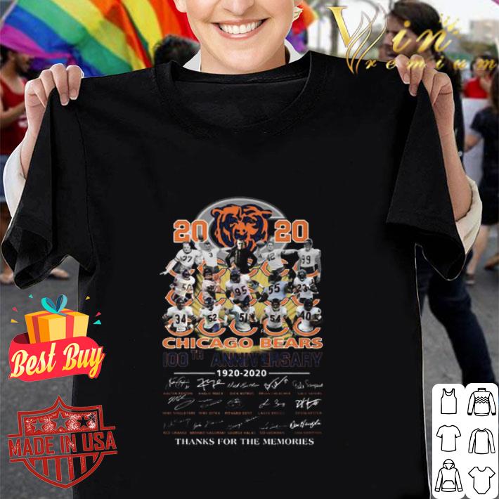 2020 Chicago Bears 100th Anniversary 1920-2020 Legends Signatures shirt