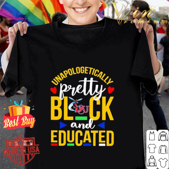 Unapologetically Pretty Black And Educated Delaware State University Logo shirt