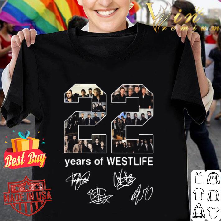 22 Years Of Westlife Band Signatures shirt