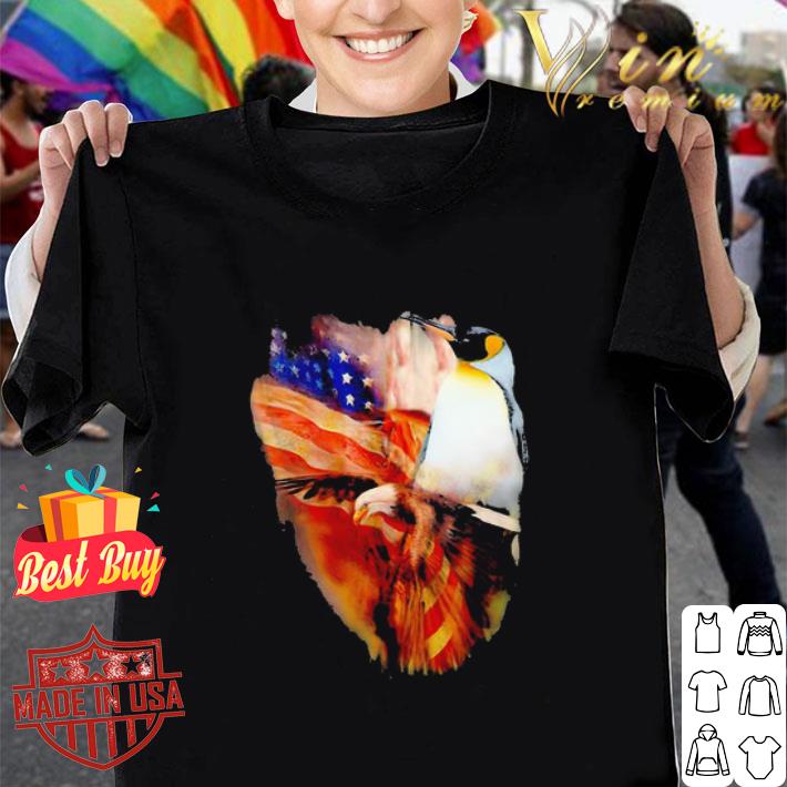 Penguin and Eagle America 4th of july independence day shirt