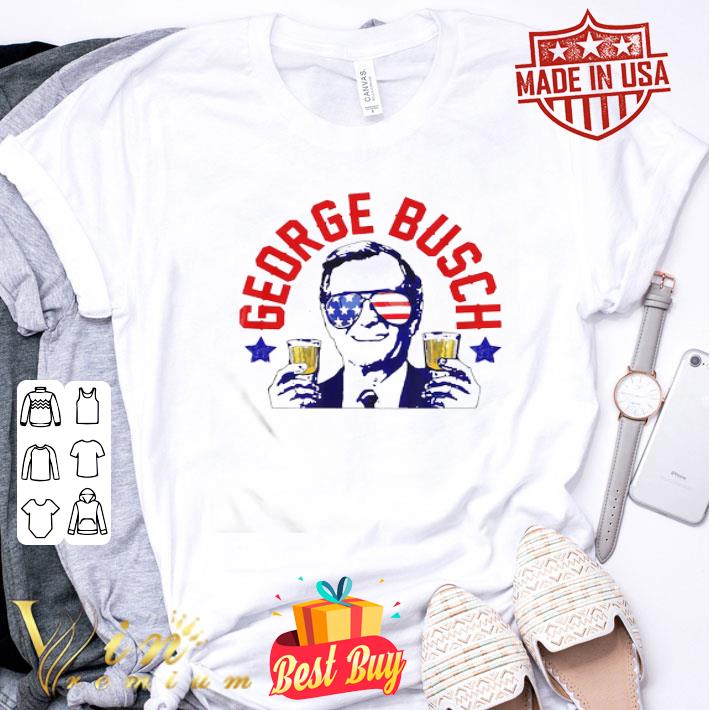 George Busch Drink Beer Us President 4th Of July shirt