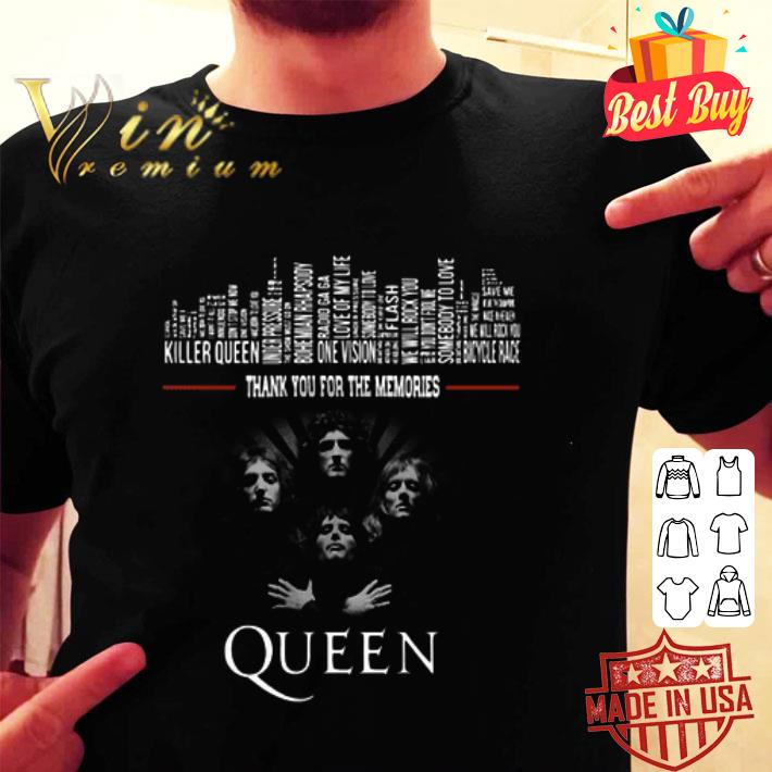 List albums thank You for the memories Queen shirt