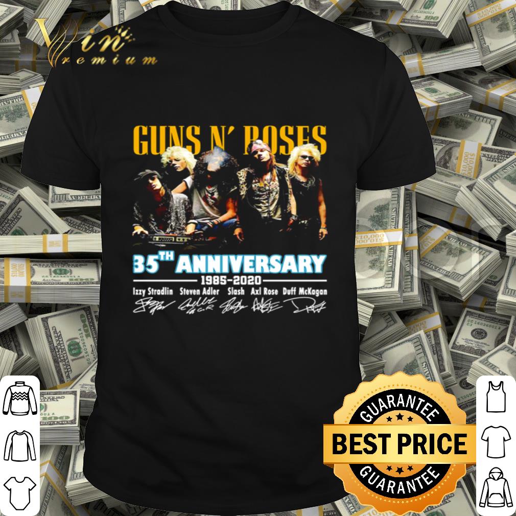 Guns N’ Roses 35th Anniversary 1985-2020 all member signatures shirt