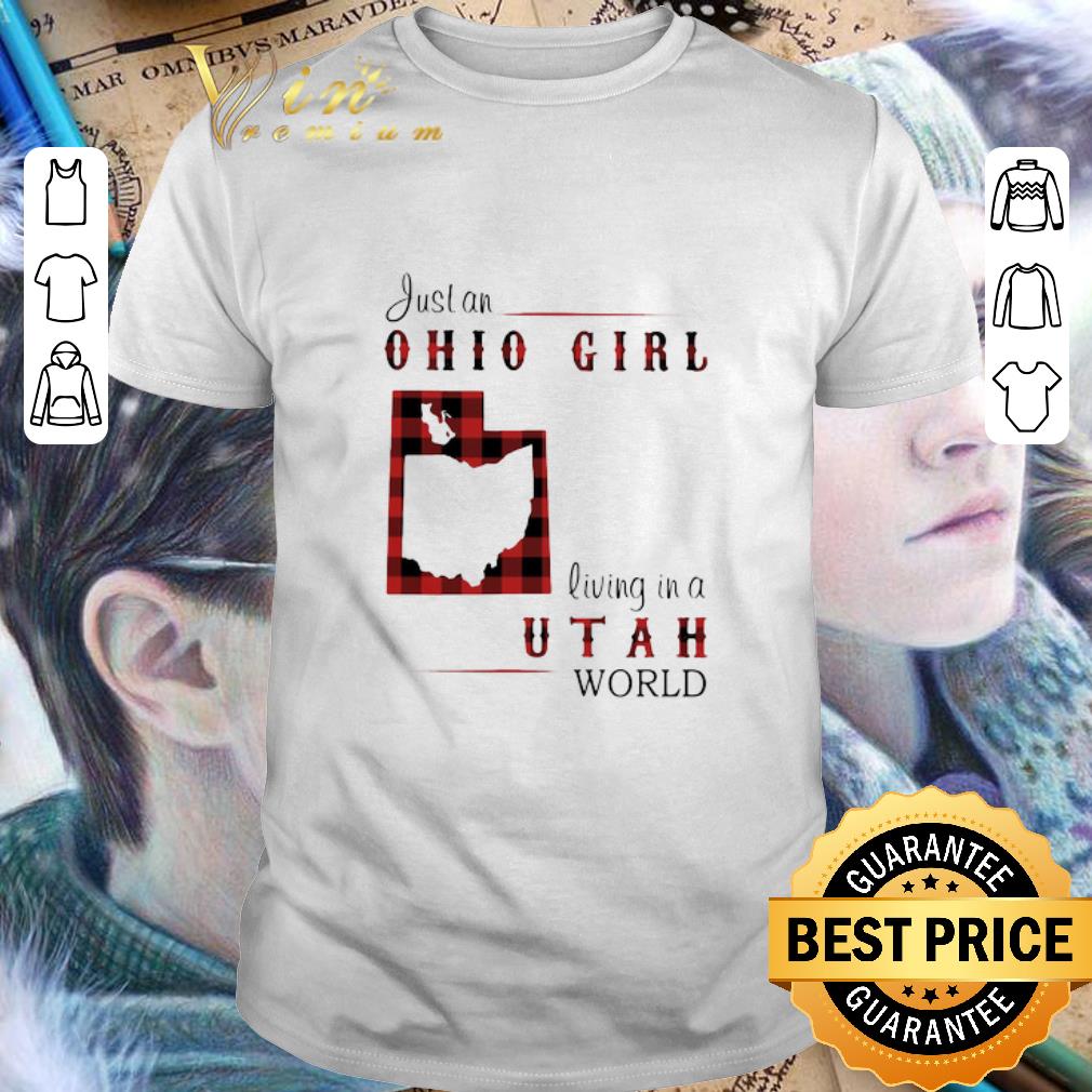 Just An Ohio Girl Living In A New Hampshire World Map shirt 6