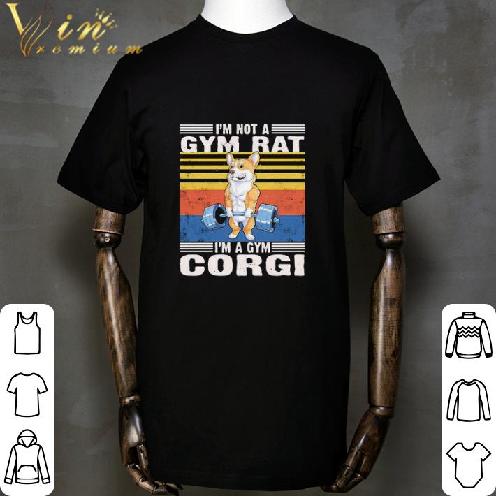 Vintage I’m Not A Gym Rat I’m A Gym Corgi Gym Fitness shirt 2