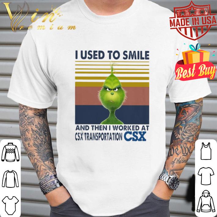 Grinch I Used To Smile And Then I Worked At CSX Transportation Vintage shirt