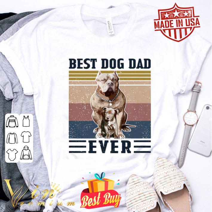 Pitbull best dog dad ever vintage retro shirt
