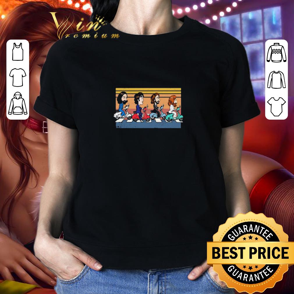 The Beatles Cartoon Drive Motorcycle Abbey Road Vintage shirt 2