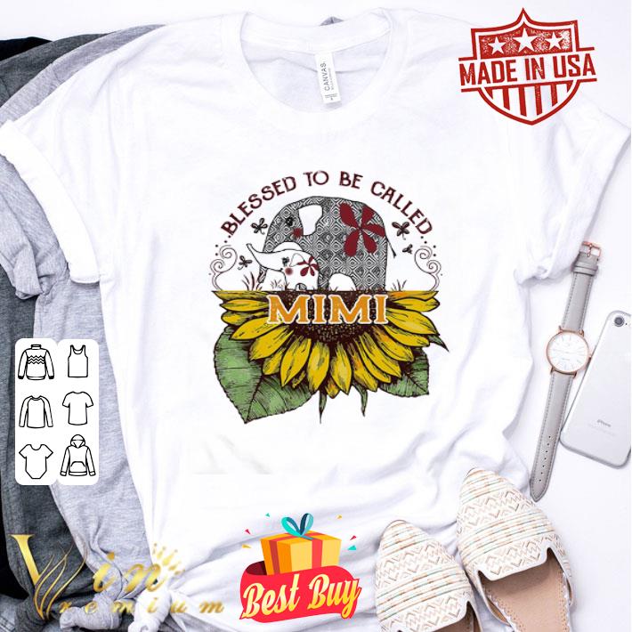 Elephant Blessed To Be Called Mimi Sunflower shirt