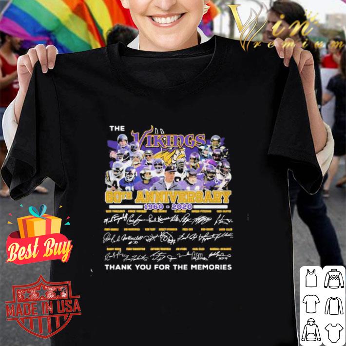 The Minnesota Vikings Team Football 60th Anniversary 1960-2020 Signatures shirt