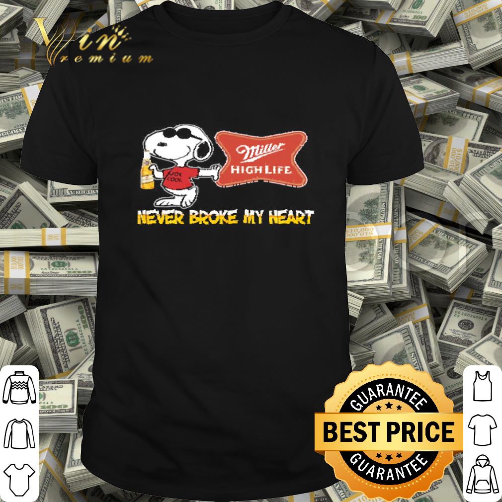 Snoopy Never Block My Heart Miller High Life shirt