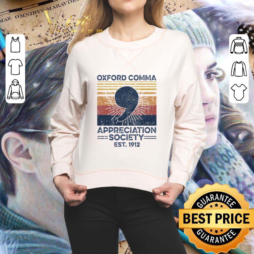 Vintage Oxford Comma Appreciation Society Est. 1912 shirt 2