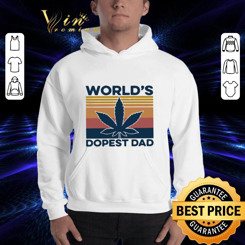 Vintage Weed Cannabis Marijuana World’s Dopest Dad Father's Day shirt 3
