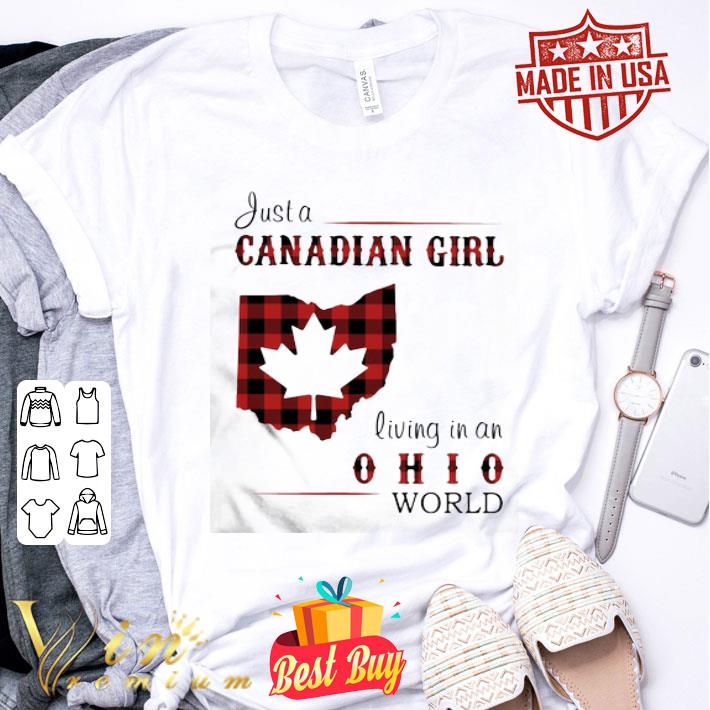 Just A Canadian Girl Living In An Ohio World Map shirt