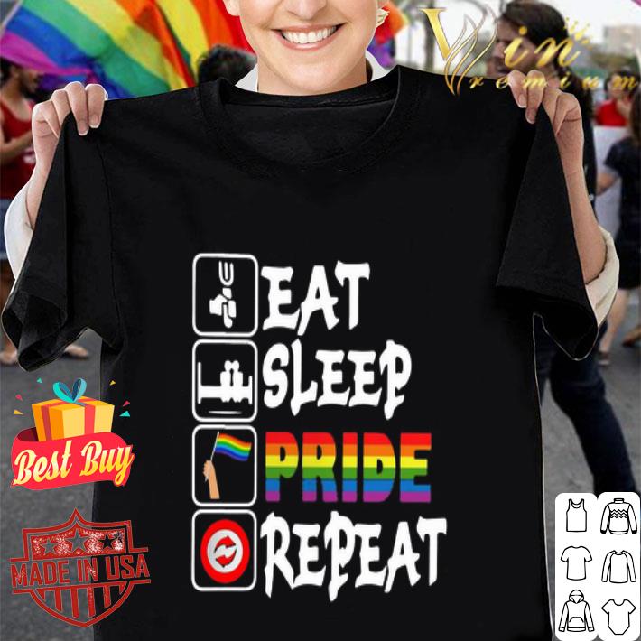 LGBT eat sleep pride repeat shirt