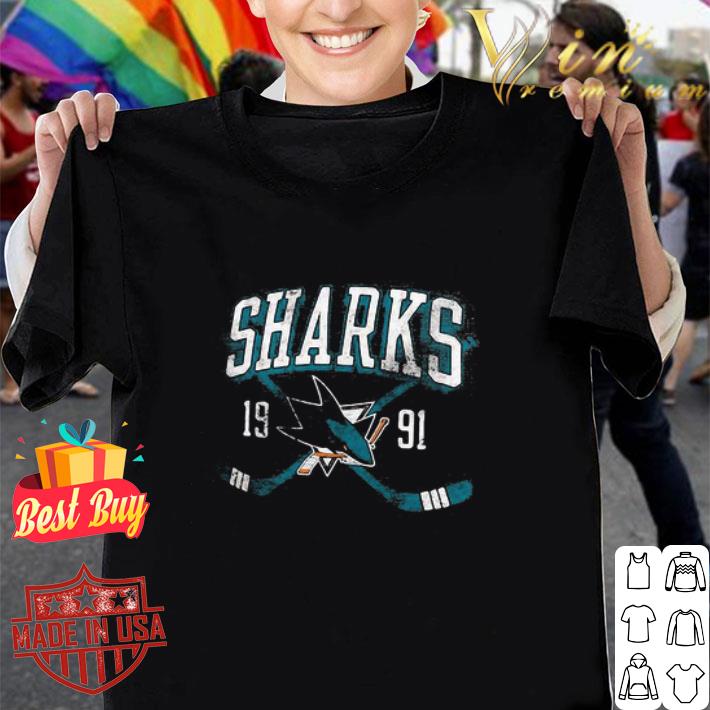 Logo San Jose Sharks Hockey Team 1991 shirt