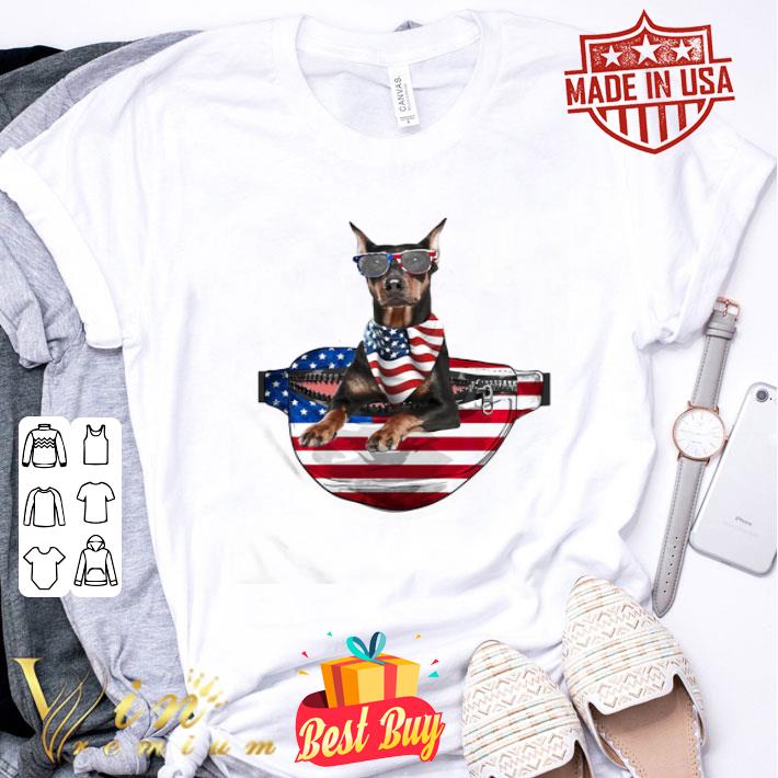 German Pinscher Waist Pack American Flag 4th Of July shirt