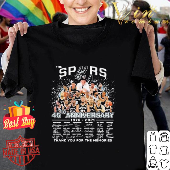 The San Antonio Spurs Basketball 45th Anniversary 1976-2021 Signatures shirt