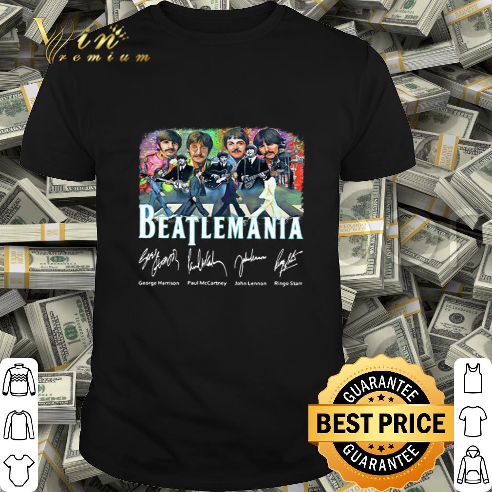 The Beatles Beatlemania Signatures Abbey Road Poster shirt