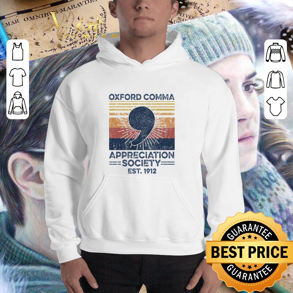 Vintage Oxford Comma Appreciation Society Est. 1912 shirt 3