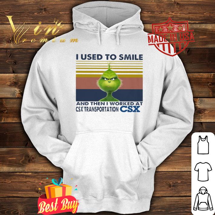 Grinch I Used To Smile And Then I Worked At CSX Transportation Vintage shirt