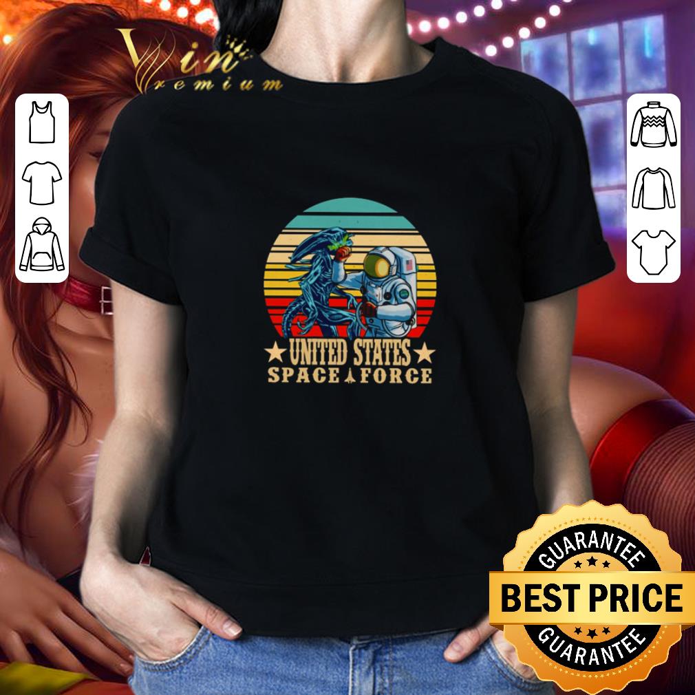 Vintage Astronaut punch Alien United States Space Force shirt 2