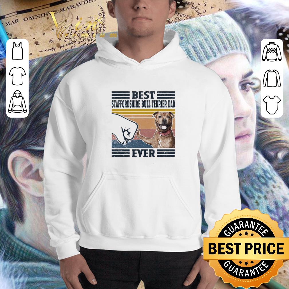 Vintage Best Staffordshire Bull Terrier Dad Ever Father's Day shirt 3