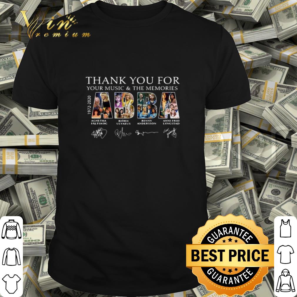 ABBA band signatures thank you for you music & the memories 2020 shirt
