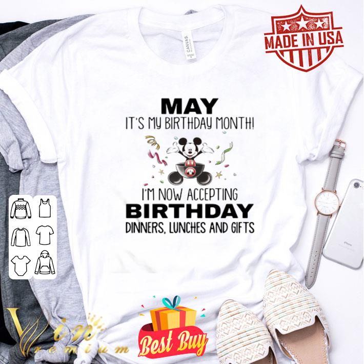 Disney Mickey Mouse May Birthday Dinners Lunches And Gifts shirt