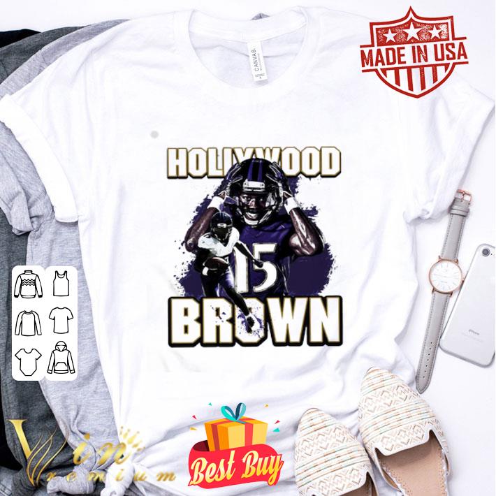 15 Baltimore Ravens Marquise Hollywood Brown shirt