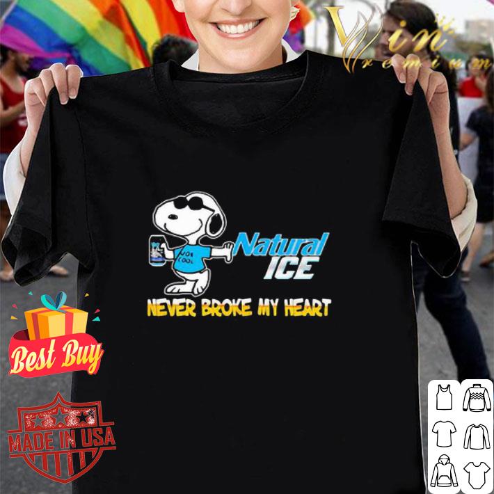 Snoopy Hug Natural Ice Never Broke My Heart shirt