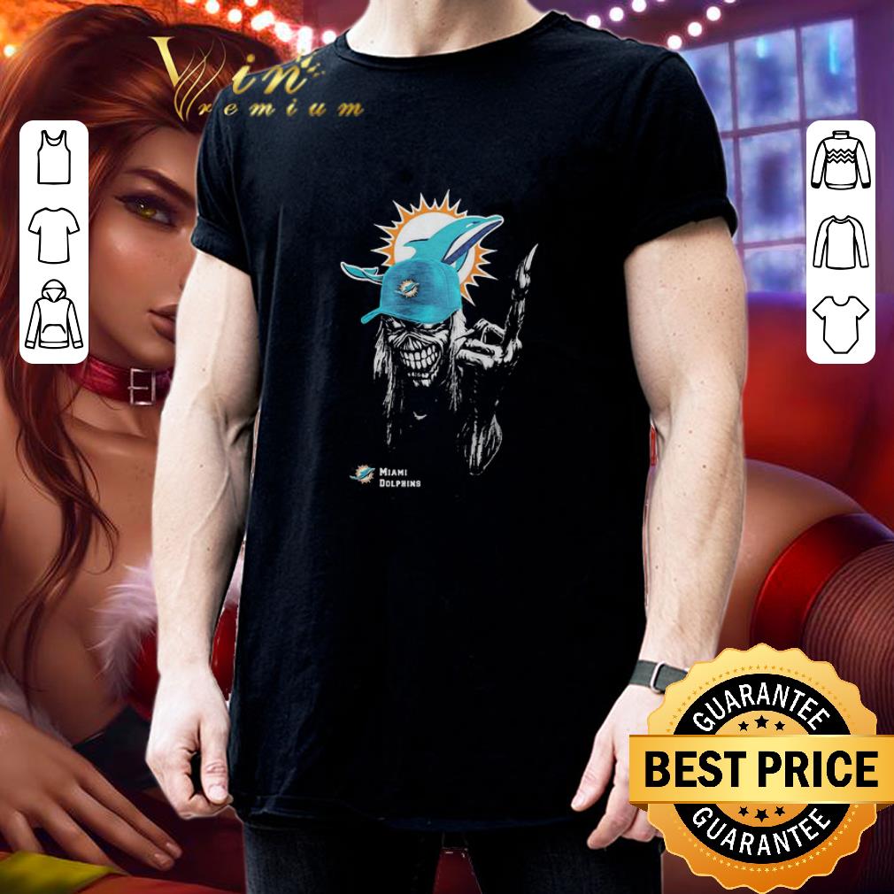 Iron Maiden Skull and Miami Dolphins shirt Iron Maiden Skull and Miami Dolphins shirt 3
