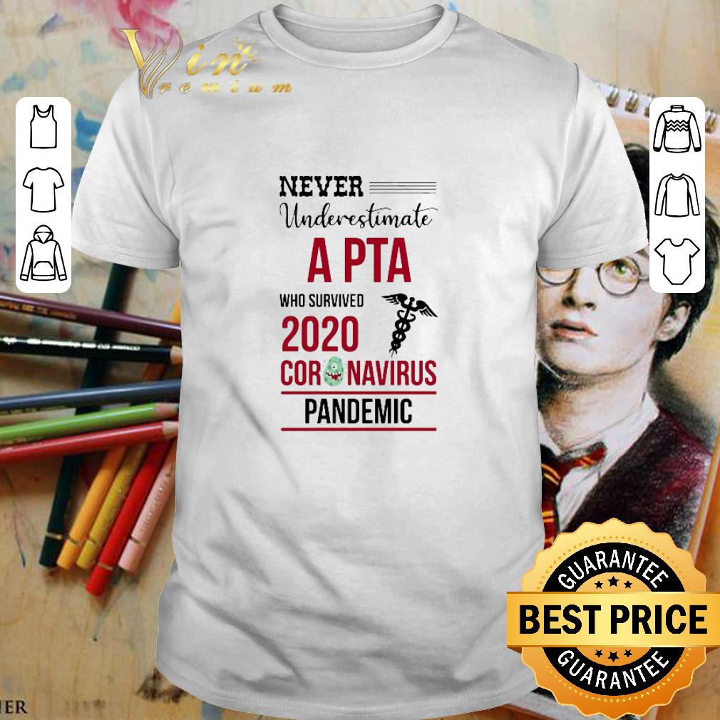 Never Underestimate A Physical Therapist Who Survived 2020 Coronavirus Covid-19 shirt 6