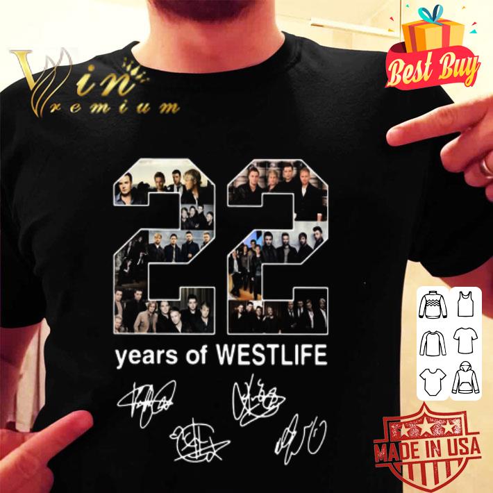 22 Years Of Westlife Band Signatures shirt 22 Years Of Westlife Band Signatures shirt