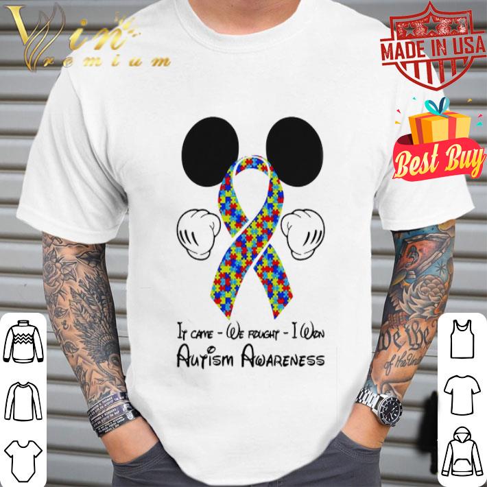 Mickey Mouse If Came We Fought I Won Autism Awareness shirt