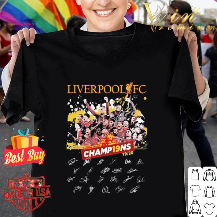Liverpool Football Club Champions 2019 2020 Signatures shirt
