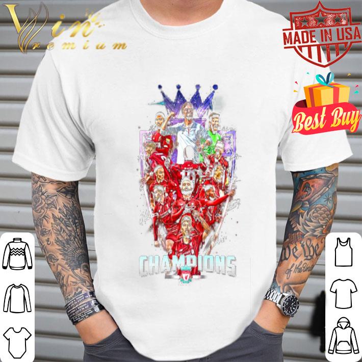 Premier League Champions Liverpool Football Club Signatures shirt