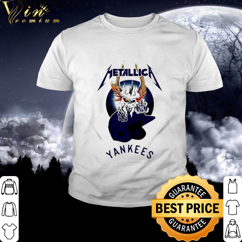 Nice Skull Metallica New York Yankees Baseball shirt Nice Skull Metallica New York Yankees Baseball shirt 2