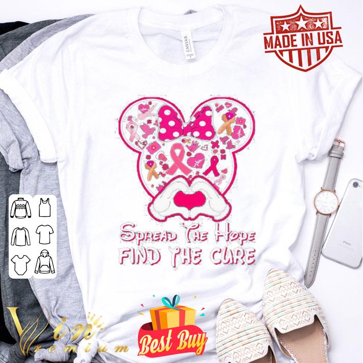 Minnie Mouse Spread The Hope Find The Cure Cancer Awareness shirt