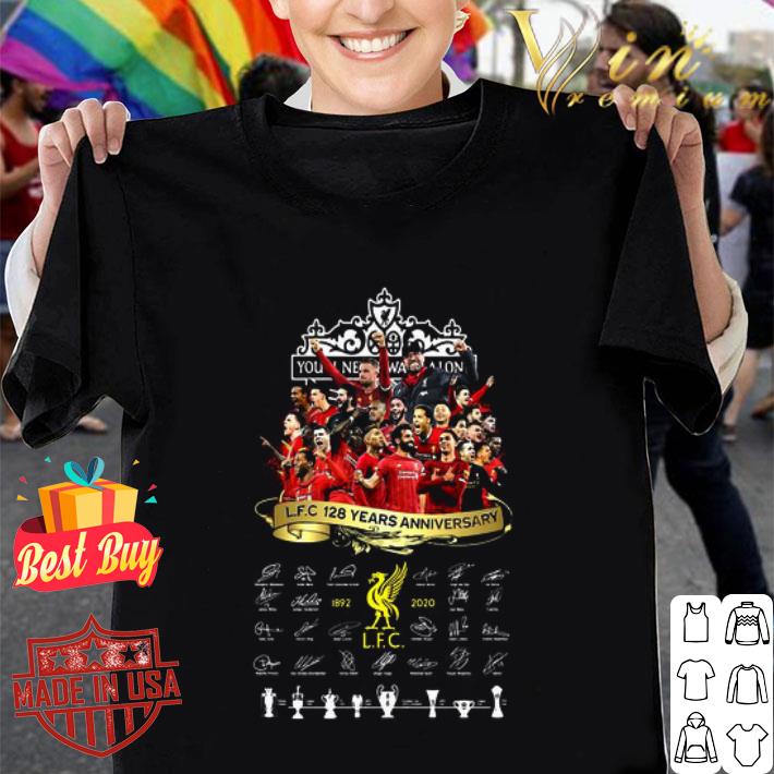 Liverpool Fc 128 Years Anniversary 1892 2020 Signatures shirt